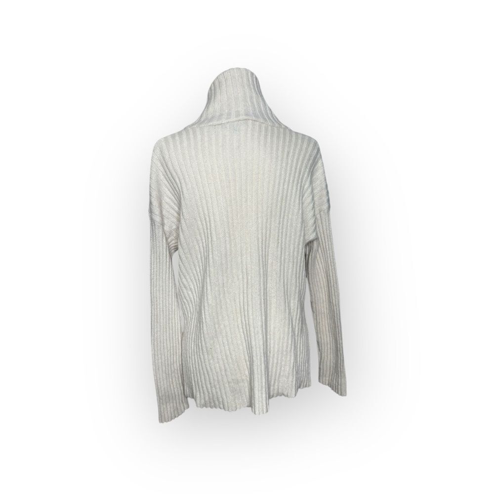 Theory Everly Slit Sweater in Merino Wool & Cashmere Cream Size Large - Picture 4 of 11
